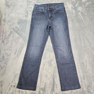NYDJ Jeans Women's Size 4 Mid Rise Medium Wash Straight Leg